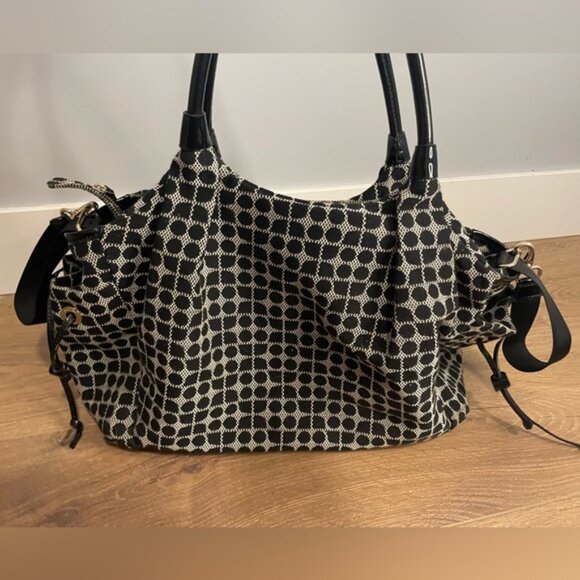 Kate Spade Diaper Bag Two Tone Classic Monogram w/ Stroller Strap & Changing Pad - Picture 2 of 9